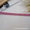 Ribete de Encaje con Patrón de Olas de Hilo Dorado y Plateado, Cinta de Bloques de Color Macarrón, Accesorios Hechos a Mano para DIY en Zapatos, Sombreros, Bolsos y Cabello