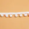 Ponto Branco Pequena Bola de Pelo Pom-Pom Renda Acessórios Feito à Mão Cortina Roupas Acessórios Têxteis para Casa Bola de Pelúcia de Nylon Renda