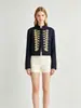 Marca Z, comercio exterior, transfronterizo, estilo europeo y americano, en stock ZA ropa de mujer, nueva colección 2026, top bordado estilo corte retro, chaqueta de mujer