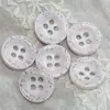 Lantejoulas Frescas Rosa-Azul-Roxo com Brilho Botões Redondos Doces Combinando Botões de Decoração DIY Feitos à Mão Acessórios de Botão