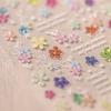 Pegatinas para Uñas Tensoras con Relieve de Gelatina Flor de Cinco Pétalos M483 Flor de Cerezo Melocotón Rosa Flor de Loto Tulipán Flores