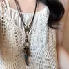 Colar de Miçangas Florais Estilo Boêmio Novo 2025 para Mulheres, Novo Estilo Chinês Estilo Nacional Corda de Couro Colar de Miçangas Estilo Étnico