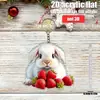 Colgante de Regalo 2D Llavero Acrílico Suministros Festivos Adecuado para Animales Nuevos Productos Plano Transfronterizo Fresa