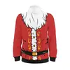 Europa Transfronteriza Sudadera con Capucha Redonda Divertida de Papá Noel Impresión 3D para Hombre Primavera Otoño Holgada Manga Larga Pulóver Comercio Exterior