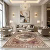 Alfombra de imitación cachemir estilo persa, lavable, resistente a la suciedad, fácil de mantener, alfombrilla antideslizante para el suelo, cobertura completa de área grande, alfombrilla para mesa de café, transfronterizo