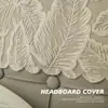 Funda de encaje estilo francés para cabecero, funda a prueba de polvo para dormitorio, tela decorativa blanca con patrón floral estilo europeo, transfronterizo