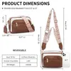 Bolso Cruzado Transfronterizo Combinación de Colores Bolso Multifuncional Bolso de Hombro Ajustable Cremallera Bolso Cuadrado Pequeño Cuero de PU Europeo y Americano Para Viajar al Trabajo Al por Mayor