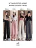 Pantalones Nube Esponjosos para Mujer 2026 Primavera Nuevos de Cintura Alta Drapados Casuales Pantalones Blancos Plisados Burbuja Rectos de Pierna Ancha