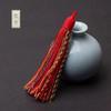 Borla de cordón de algodón frotado a mano estilo Xizang, estilo nacional, colgante hecho a mano, colgante para bolsa de coche, accesorios hanfu, pendiente para la oreja