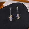 Estilo coreano Light Luxury Simple Transparent Water Drop Brincos Nicho Elegante Elegante Brincos de Longo Alcance Verão High-end Ear Studs