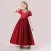 Vestido de princesa europeu e americano vestido de menina vestido de menina apresentadora passarela aniversário vestido ocidental transfronteiriço vestido longo infantil