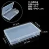 Caja de Almacenamiento de Plástico PP Transparente Caja de Embalaje para Tarjetas de Producto Pequeñas Papelería Caja de Almacenamiento Organizadora para Piezas de Repuesto de Ferretería Pequeña