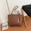 Bolso Tote Grande de Textura Tejida Retro 2026 Verano Nuevo Estilo Coreano Simple Moda Color Sólido Bolso de Hombro