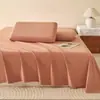 Lençol de cama escovado espessado 100% algodão peça única dormitório estudantil capa de edredom espessada conjunto de cama de três peças