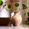 Vaso de Beleza de Grés Chinês Zen Retrô Escritório Arranjo de Flores Hidropônico Cerâmica Interior Desktop Enfeites Recipiente para Flores