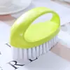 Cepillo multifuncional para lavandería del hogar en colores de caramelo, cepillo para limpiar ropa y zapatos, cepillo para zapatos, cepillo de limpieza colorido con forma de huevo