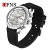 Reloj de Hombre Oufani Temu Clásico Tres Ojos Seis Manecillas Multifuncional de Cuarzo Pequeño Cronógrafo de Tres Manecillas Calendario Reloj Versátil