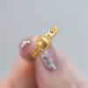 Collar de la Edad de Oro de Vietnam con arena, cadena de una pieza, anillo simple de la Edad de Oro para mujer, joyería, colgante chapado en oro de cobre