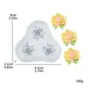 Molde de Silicone com Formato de Flor de Pessegueiro e Flor de Cerejeira de Várias Peças para DIY de Assar, Vela de Aromaterapia, Gesso, Mousse, Ornamento Decorativo