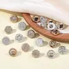 Botões Pequenos de Plástico Estilo Chanel com Strass Versáteis para Suéteres, Cardigãs, Camisas de Chiffon, Botões de Manga e Colarinho, Camisas, Vestidos, Botões Decorativos