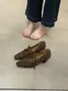 Sapatos Mary Jane Femininos Salto Alto Quadrado Retro Camurça Corte Renda Cadarço Salto Grosso Elegante Versátil