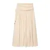 Moda Feminina Europeia e Americana Transfronteiriça Aliexpress Ins Mais Vendido Conjunto de Top Oversized com Babados + Saia Plissada de Crepe