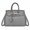 Bolso Tote Transfronterizo para Mujer 2025 Nuevo Europeo y Americano Simple Color Sólido Bolso de Hombro Bolso de Mano de Moda de Comercio Exterior