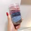 100 Elásticos Enlatados Elásticos Básicos para Cabelo Elásticos Macaron Estilo Ins Elásticos Versáteis de Aparência Sofisticada Elásticos de Cabelo