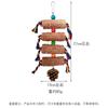 Papagaio de brinquedo pássaro brinquedo escalada rasgando danos mordida corda material natural espiga de milho corda colorida pine pingente decorativo