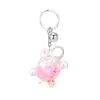 Llavero Creativo de Caracola Pequeña con Arena Movediza de Tortuga Colgante Lindo de Corazón para Bolsa Accesorio Acrílico Llavero de Coche