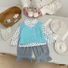 Ropa para Bebé, Tops de Punto en Capas de Moda, Conjuntos de Primavera para Niñas de Nuevo Estilo, Chalecos Estilo Coreano