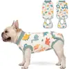 Traje de recuperación para perros, traje quirúrgico, mono suave de esterilización para mascotas, previene que las mascotas se laman y rasquen las heridas, camiseta de recuperación