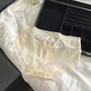 Ins Fairy Fluttering ~ Roupa íntima de renda oca de malha feminina confortável respirável seda virilha cuecas cintura média fina
