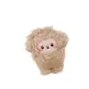Acessório de broche criativo de ovelha de pelúcia e urso corado, acessório de cabelo de animal de desenho animado, acessório para bolsa e chapéu, atacado