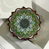 Estilo Étnico Boêmio Bronzeamento Retrô Criativo para Casa Octógono Mandala Artesanato de Bronzeamento Cerâmica Porta-copos Jogo Americano