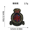 Parche bordado de corona con cuentas y lentejuelas estilo colegial británico para trajes, uniformes, insignias y parches para reparar agujeros en la ropa