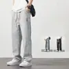 2025 Primavera y Otoño Nueva Marca de Moda High Street Sueltos Rectos Casuales Pierna Ancha Jeans Largos Pantalones de Hombre Venta al por Mayor