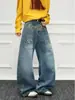 Jeans Estilo Ins, Moda Harajuku Sencilla y Relajada, Estilo Japonés de Moda, Pantalones Largos Artísticos de Nueva Moda, Al por Mayor en Stock