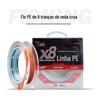 8 linha de PE trançada resistente à mordida linha de pesca impermeável dez metros cor forte linha de cavalo linha de pesca asiática linha de pesca trançada de oito fios