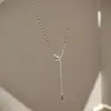 Cadena universal de platino PT950 para hombres y mujeres, cadena versátil de eslabones tipo teja para la clavícula sin colgante, cadena brillante de lentejuelas lisa al por mayor