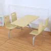 Juego de mesa y silla para comida rápida barra de snacks mesa y silla para comida rápida restaurante de fideos comedor de empleados comedor de fábrica mesa de comedor de acero inoxidable