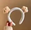 Faixa de Cabelo de Pelúcia Estrela para Lavar o Rosto Crianças Cartão de Cabelo Fofo Coração de Menina Doce Máscara de Maquiagem Faixa Especial para a Cabeça Acessório de Cabeça