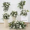Novo Arranjo Grande de Chão para Casamento Banquete de Noivado Flor Artificial de Seda Acabado Arranjo Floral Decorativo Corredor Arte Floral para Casamento