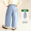 Roupas Infantis Amila 2026 Primavera Novo Desenho Calças Casuais de Perna Larga para Meninos e Meninas Calças Tricotadas Versáteis