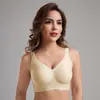 ¡Wow, sujetador personalizado con estampado de leopardo transfronterizo, ropa interior de gelatina de talla grande para mujer, sujetador fino, sin costuras, sin aros, Amazon