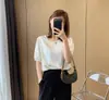 Camisa de Chiffon de Verão Roupas Femininas Primavera e Outono 2025 Novo Estilo Camisa Estilo Ocidental Moda Elegante Solta Manga Curta Top