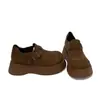 Sapatos Birkenstock Retro com Solado Grosso para Aumentar a Altura para Mulheres 2026 Novos Mocassins Slip-On de Primavera e Outono Sapatos Birkenstock Versáteis com Plataforma