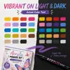 Marcadores acrílicos de doble punta de 24 colores para pintura DIY infantil, adecuados para usar en piedra, madera, cerámica, lienzo y otros materiales