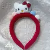 Faixa de Cabelo de Gatinho Vermelho Bola de Pelúcia Desenho Animado Faixa de Cabelo Doce e Fofa Prendedor de Cabelo Acessórios de Cabelo para Crianças