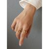 Anillo de Casting Personalidad Modelo Italiano Nudo Anillo de Acero de Titanio Texturizado Versátil Anillo de Oro de 18k A171